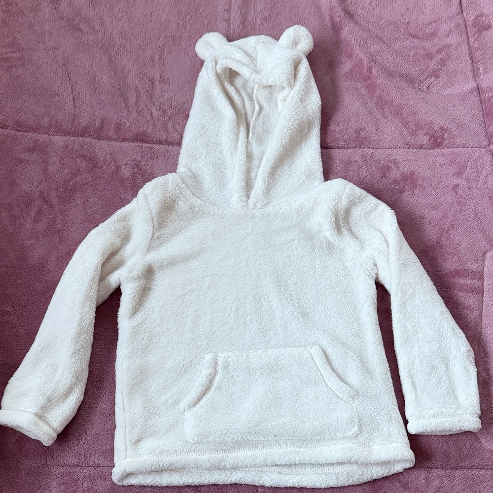 Carter's Soft White Hoodie with Bear Ears